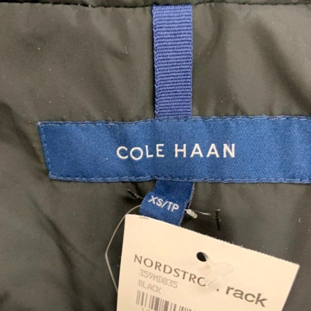 Black Cole Haan Long Hooded Puffer Coat - XS - Picture 6 of 7